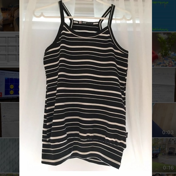 Tank top black white stripe size S - Picture 1 of 1